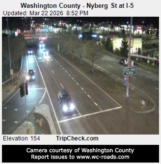 Washington County - Nyberg St at I-5 live webcam