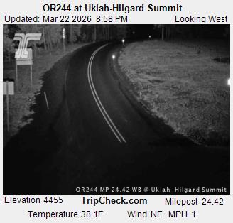OR244 at Ukiah-Hilgard Summit live webcam