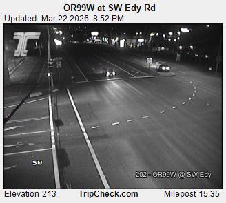OR99W at SW Edy Rd live webcam