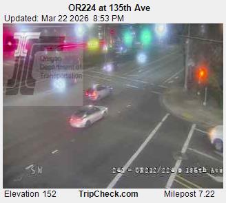 OR224 at 135th Ave live webcam
