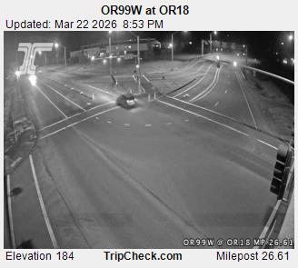 OR99W at OR18 live webcam