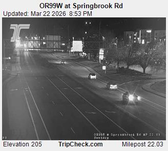 OR99W at Springbrook Rd live webcam
