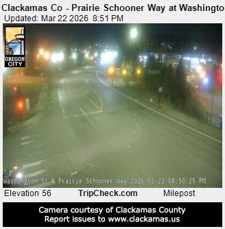 Clackamas Co - Prairie Schooner Way at Washington St live webcam