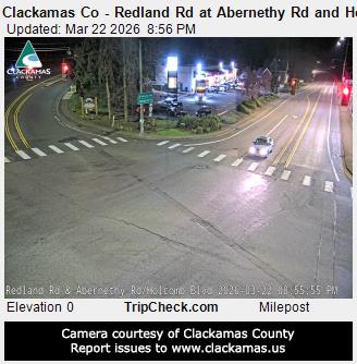 Clackamas Co - Redland Rd at Abernethy Rd and Holcomb Blvd live webcam