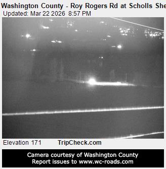 Washington County - Roy Rogers Rd at Scholls Sherwood Rd live webcam