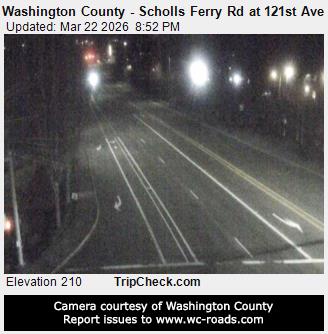 Washington County - Scholls Ferry Rd at 121st Ave live webcam