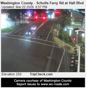 Washington County - Scholls Ferry Rd at Hall Blvd live webcam