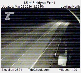 I-5 at Siskiyou Exit 1 live webcam