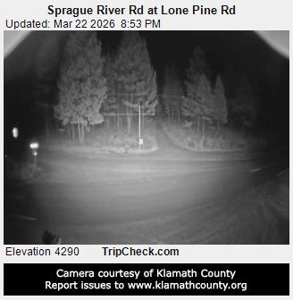 Sprague River Rd at Lone Pine Rd live webcam
