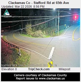 Clackamas Co - Stafford Rd at 65th Ave live webcam