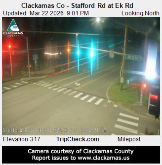 Clackamas Co - Stafford Rd at Ek Rd live webcam