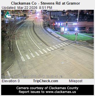 Clackamas Co - Stevens Rd at Gramor live webcam