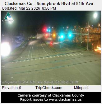 Clackamas Co - Sunnybrook Blvd at 84th Ave live webcam