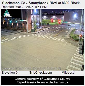 Clackamas Co - Sunnybrook Blvd at 8600 Block live webcam