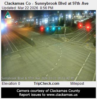 Clackamas Co - Sunnybrook Blvd at 97th Ave live webcam