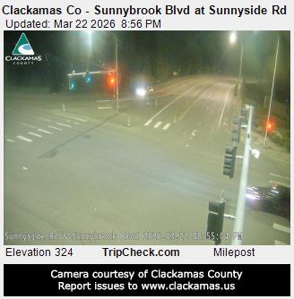 Clackamas Co - Sunnybrook Blvd at Sunnyside Rd live webcam