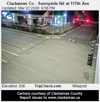 Clackamas Co - Sunnyside Rd at 117th Ave live webcam