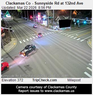 Clackamas Co - Sunnyside Rd at 132nd Ave live webcam