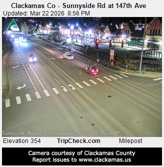 Clackamas Co - Sunnyside Rd at 147th Ave live webcam