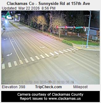 Clackamas Co - Sunnyside Rd at 157th Ave live webcam