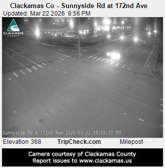 Clackamas Co - Sunnyside Rd at 172nd Ave live webcam