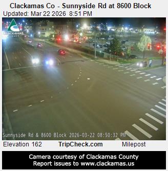 Clackamas Co - Sunnyside Rd at 8600 Block live webcam