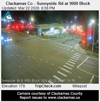 Clackamas Co - Sunnyside Rd at 9000 Block live webcam