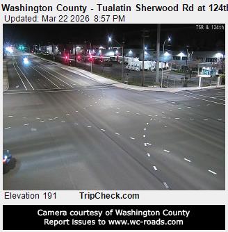 Washington County - Tualatin Sherwood Rd at 124th Ave live webcam