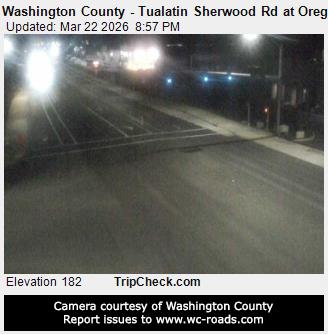 Washington County - Tualatin Sherwood Rd at Oregon St live webcam