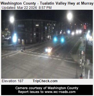 Washington County - Tualatin Valley Hwy at Murray Blvd live webcam