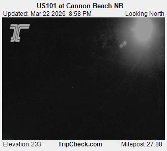 US101 at Cannon Beach NB live webcam