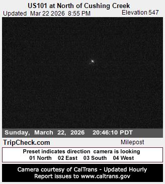 US101 at North of Cushing Creek live webcam