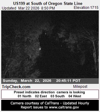 US199 at South of Oregon State Line live webcam