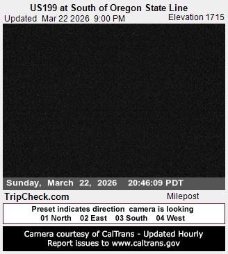 US199 at South of Oregon State Line live webcam