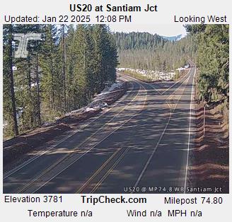 US20 at Santiam Jct (Looking West)