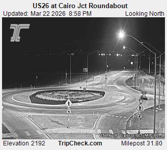 US26 at Cairo Jct Roundabout live webcam