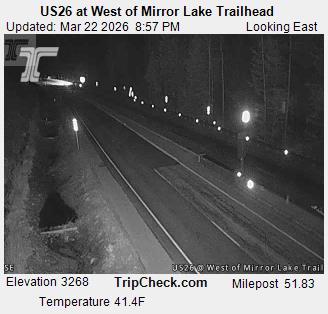 US26 at West of Mirror Lake Trailhead live webcam