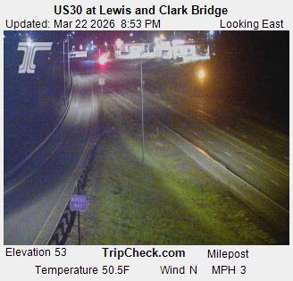 US30 at Lewis and Clark Bridge live webcam