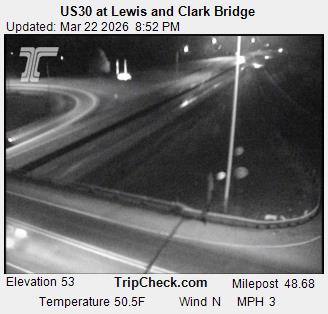 US30 at Lewis and Clark Bridge live webcam