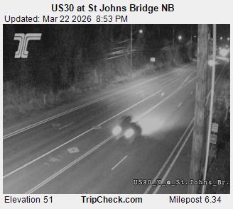 US30 at St Johns Bridge NB live webcam