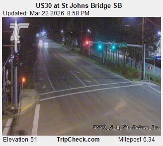 US30 at St Johns Bridge SB live webcam