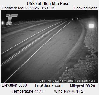 US95 at Blue Mtn Pass live webcam