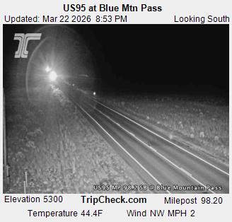 US95 at Blue Mtn Pass live webcam