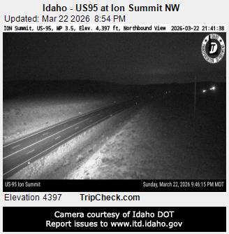 Idaho - US95 at Ion Summit NW live webcam