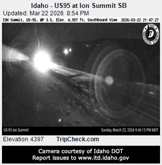 Idaho - US95 at Ion Summit SB live webcam