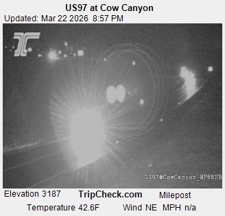 US97 at Cow Canyon live webcam