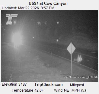 US97 at Cow Canyon live webcam