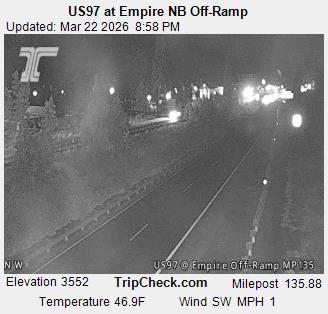 US97 at Empire NB Off-Ramp live webcam
