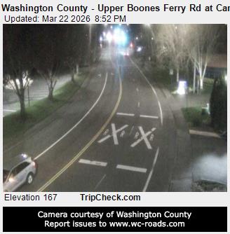 Washington County - Upper Boones Ferry Rd at Carman Dr live webcam
