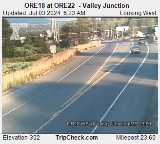 Traffic Cam ORE18 at ORE22  - Valley Junction
